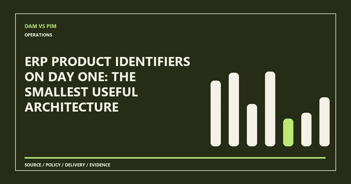 ERP product identifiers on day one: the smallest useful architecture