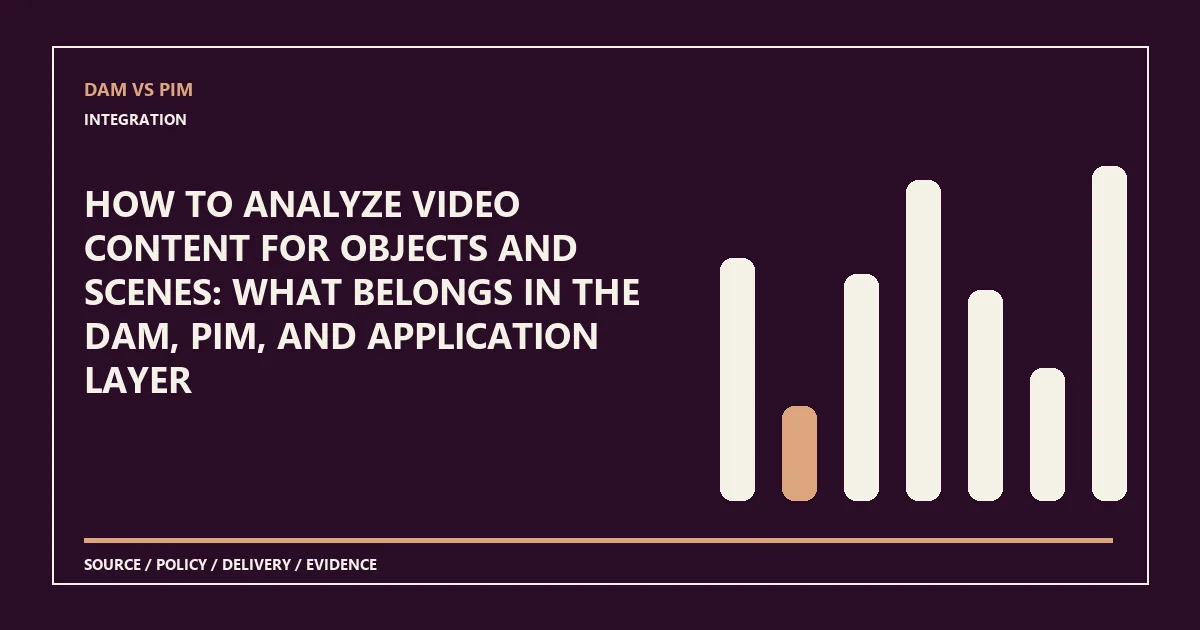How to analyze video content for objects and scenes: what belongs in the DAM, PIM, and application layer